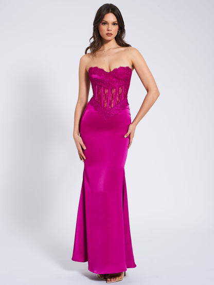 Vestido Everleigh®  Fucsia de encaje