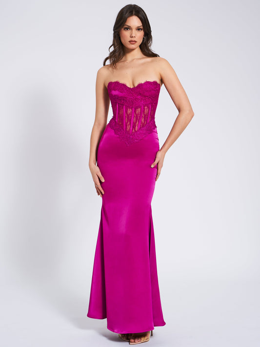 Vestido Everleigh®  Fucsia de encaje