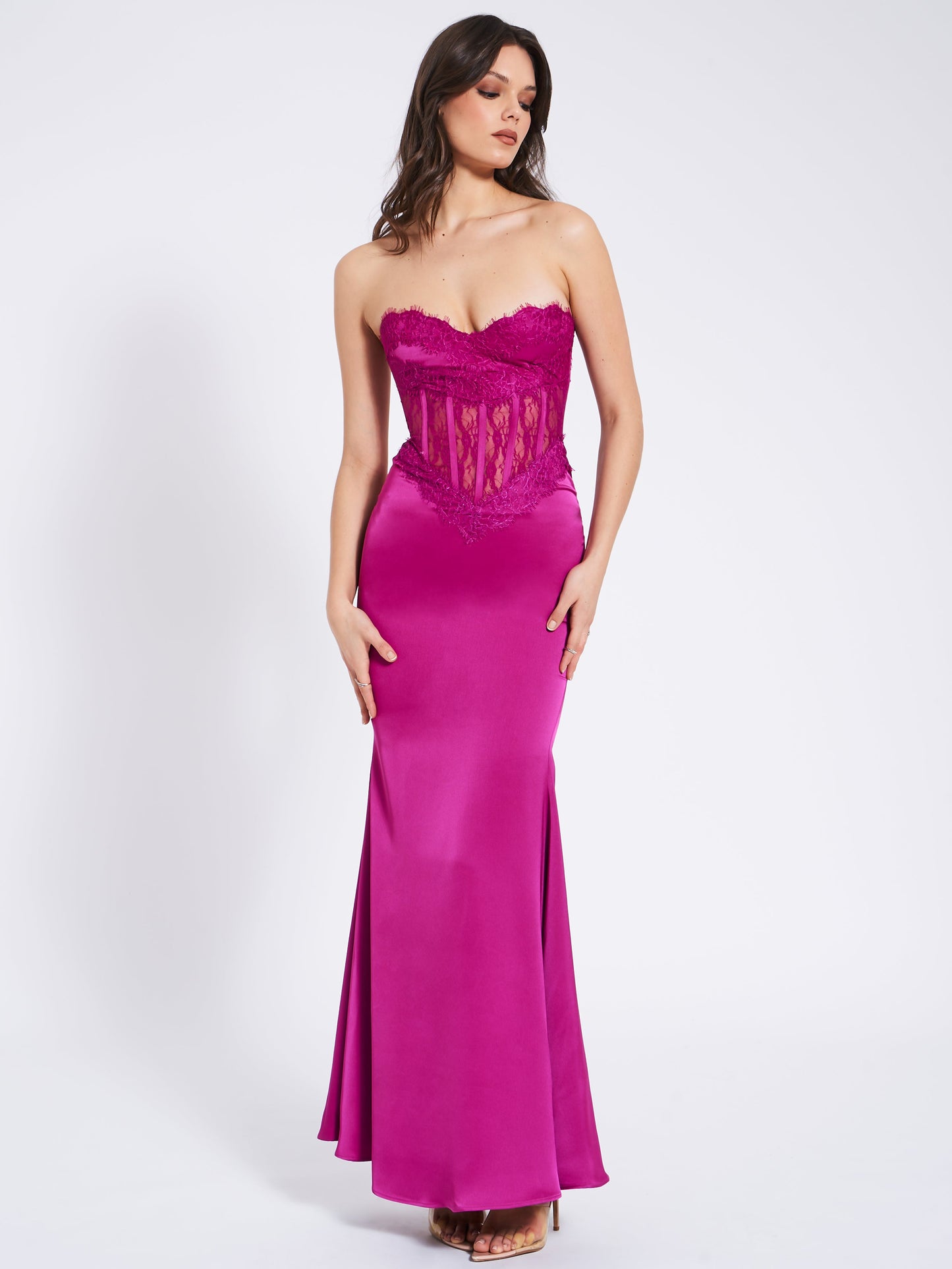 Vestido Everleigh®  Fucsia de encaje