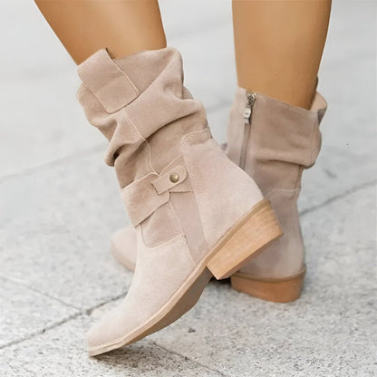 Marit | Botas de terciopelo para mujer