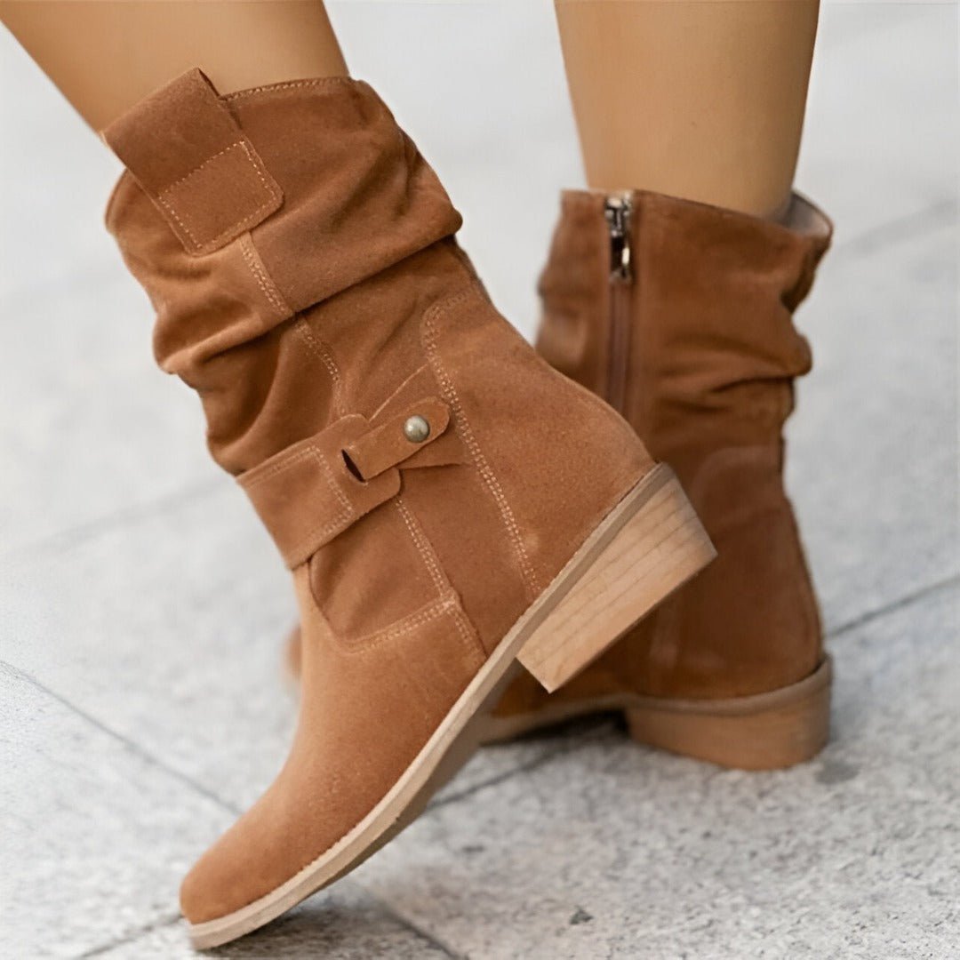 Marit | Botas de terciopelo para mujer