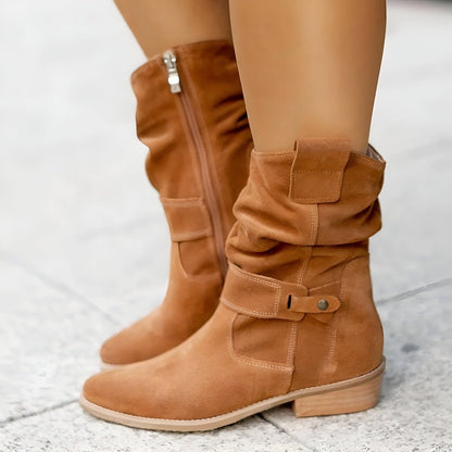 Marit | Botas de terciopelo para mujer