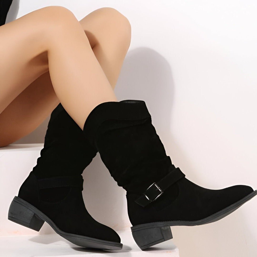 Marit | Botas de terciopelo para mujer